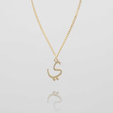 Arabic Initial Necklace – 18K Gold-Plated Custom Pendant | Huna Jewelry