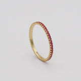 Aya Ring – 18K Gold-Plated Dainty CZ Band | Huna Jewelry