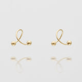 Nela Spiral Earrings – 18K Gold-Plated Minimalist Design | Huna Jewelry