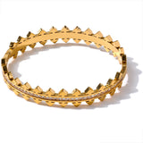 Bea Arrow Eternity Zircon Bangle – Sleek & Sparkling | Huna Jewelry
