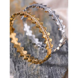 Bea Arrow Eternity Zircon Bangle – Sleek & Sparkling | Huna Jewelry