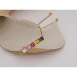Beth Rainbow Zircon Chain Bracelet – Adjustable & Radiant | Huna Jewelry