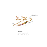 Beth Rainbow Zircon Chain Bracelet – Adjustable & Radiant | Huna Jewelry