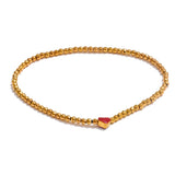 Charie Beaded Heart Charm Bracelet – Sweet & Stylish Accent | Huna Jewelry