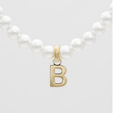 Classic Pearl Initial Bracelet – 18K Gold-Plated Personalized Jewelry | Huna Jewelry