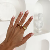 Dainty Gold-Plated Ring - Waterproof, Hypoallergenic Minimalist Jewelry for Everyday Luxury