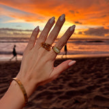 Dainty Gold-Plated Ring - Waterproof, Hypoallergenic Minimalist Jewelry for Everyday Luxury