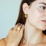 Dainty Gold-Plated Ring - Waterproof, Hypoallergenic Minimalist Jewelry for Everyday Luxury