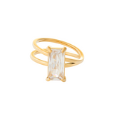 Dainty Gold-Plated Stainless Steel Ring - Waterproof, Hypoallergenic Everyday Luxury