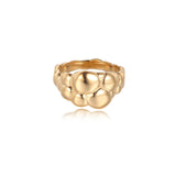 Elegant Bubble Dome Ring - 18k Gold-Plated Waterproof Jewelry, Hypoallergenic