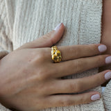 Elegant Bubble Dome Ring - 18k Gold-Plated Waterproof Jewelry, Hypoallergenic