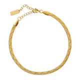 Elegant Gold-Plated Serpent Anklet Bracelet - Waterproof, Hypoallergenic Jewelry for Women