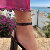 Elegant Gold Anklet Bracelet - Waterproof Hypoallergenic Jewelry for Women