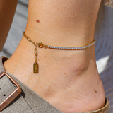 Elegant Gold Anklet for Women - Waterproof, Hypoallergenic, Sparkling Stones