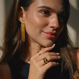 Elegant Gold Hoop Earrings - Waterproof, Hypoallergenic, Minimalist Jewelry for Women