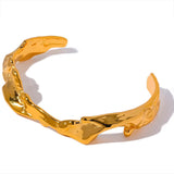 Ellen Hammered Glow Cuff – Textured & Contemporary | Huna Jewelry