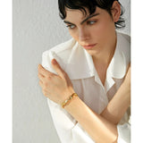 Ellen Hammered Glow Cuff – Textured & Contemporary | Huna Jewelry