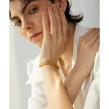 Ellen Hammered Glow Cuff – Textured & Contemporary | Huna Jewelry