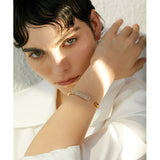Erica Luxe Pearl Accent Cuff – Modern & Refined | Huna Jewelry