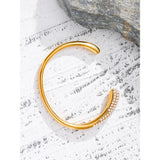 Erica Luxe Pearl Accent Cuff – Modern & Refined | Huna Jewelry