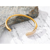 Erica Luxe Pearl Accent Cuff – Modern & Refined | Huna Jewelry