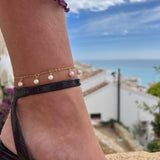 Gold-Plated Anklet for Women - Adjustable Minimalist Stainless Steel Bracelet
