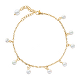 Gold-Plated Anklet for Women - Adjustable Minimalist Stainless Steel Bracelet