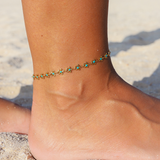 Gold-Plated Anklet for Women - Waterproof & Hypoallergenic Minimalist Jewelry