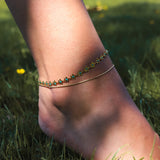 Gold-Plated Anklet for Women - Waterproof & Hypoallergenic Minimalist Jewelry