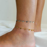 Gold-Plated Coin Anklet for Women - Waterproof, Hypoallergenic, Minimalist Jewelry