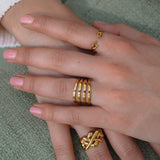 Gold-Plated Dainty Ring - Hypoallergenic, Waterproof, Everyday Luxury Jewelry