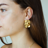 Gold-Plated Rectangle Earrings for Women - Hypoallergenic, Waterproof, Everyday Luxury
