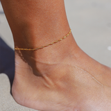Gold Anklet - Waterproof 18k Gold-Plated Stainless Steel Anklet for Women