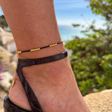 Gold Anklet for Women - Adjustable 18K Gold-Plated Stainless Steel, Waterproof, Hypoallergenic, Minimalist Design