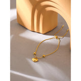Penelope Dainty Heart Charm Bracelet – Shell Inlay, Adjustable | Huna Jewelry