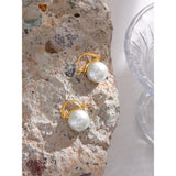 Gillian Pearl Hoop Earrings – Classic & Timeless Jewelry Style | Huna Jewelry