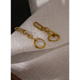 Margot Paperclip Chain Drop Earrings – Modern Geometry | Huna Jewelry