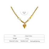 Antonella Love Heart Pendant Necklace – Trendy Link Chain Jewelry | Huna Jewelry