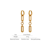 Margot Paperclip Chain Drop Earrings – Modern Geometry | Huna Jewelry