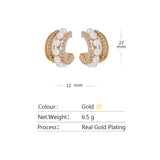 Celia Pearl Hoop Earrings – Glamorous with Cubic Zirconia Sparkle | Huna Jewelry