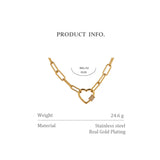 Indigo Heart Pendant Necklace – Stylish Link Chain Jewelry | Huna Jewelry