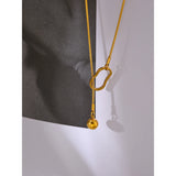 Leah Drop Pendant Necklace – Minimalist & Chic Y-Shaped Jewelry | Huna Jewelry