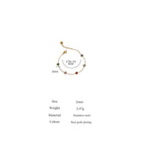 Wilma CZ Round Charm Bracelet – Dainty Sparkling Jewelry | Huna Jewelry