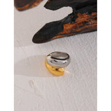 Martha Two-Tone Twist Ring – Sleek & Modern | Huna Jewelry