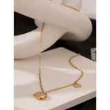 Genesis Round Charm Necklace – Engraved Minimalist Jewelry for Women | Huna Jewelry