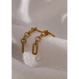 Margot Paperclip Chain Drop Earrings – Modern Geometry | Huna Jewelry