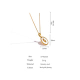 Gabriella Oval Shell Flower Pendant Necklace – Elegant Gold Jewelry | Huna Jewelry