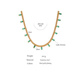 Charlotte Snake Chain Necklace – Elegant Gold Choker with Zircon Charms | Huna Jewelry