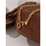 Beatrice Heart Pendant – Bold & Elegant Link Chain Necklace | Huna Jewelry