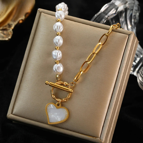 Pearl Heart Necklace